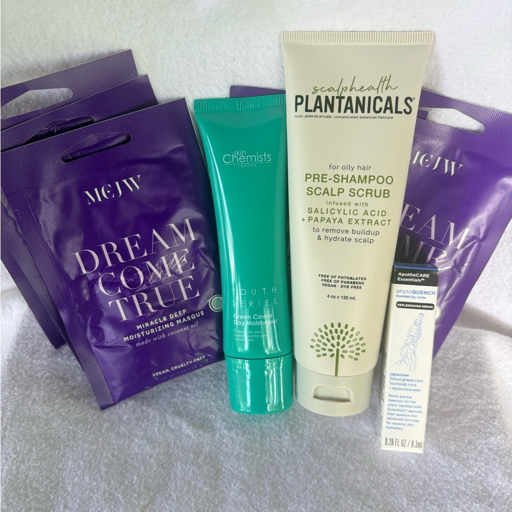 Plantanicals Pre-Shampoo Scalp Scrub + Mixed Hair Treatments -+2 other items